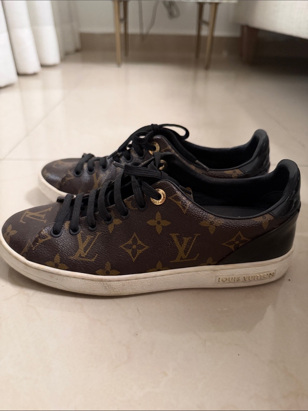Louis Vuitton Brown & Black Monogram Women’s Low-Top Sneakers